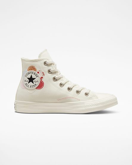 Dámské Boty Vysoké Converse Chuck Taylor All Star Crafted Patchwork Béžový Oranžové Růžové Černé | CZ GHSR59